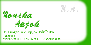 monika apjok business card